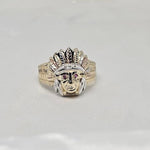 Sortija de Indio 14k tricolor de Caballero