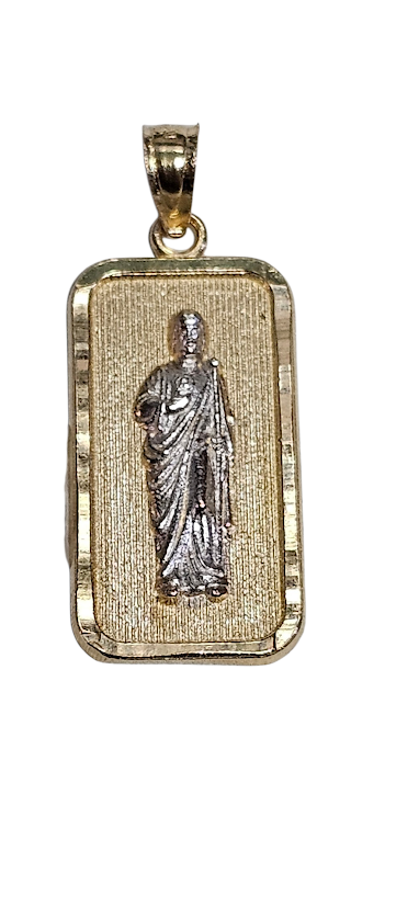 Medalla de Santo 14k 2tonos
