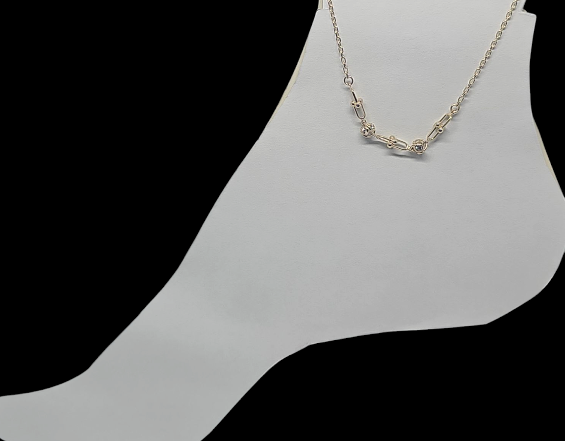 Tobillera Fancy CZ 14k