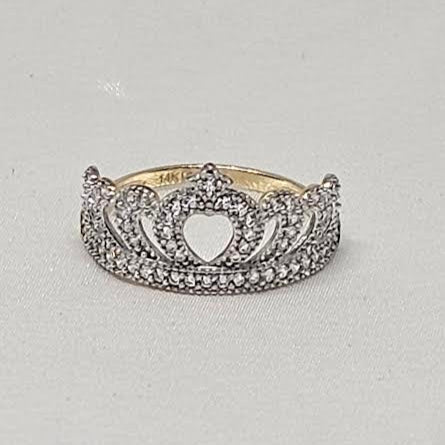 Sortija de Corona 14k CZ
