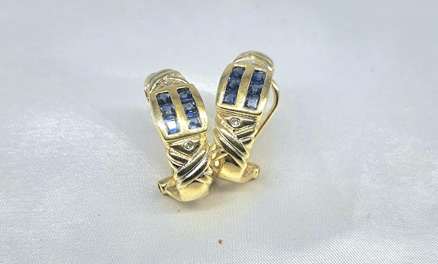 Pantallas Oro 14k Zafiros