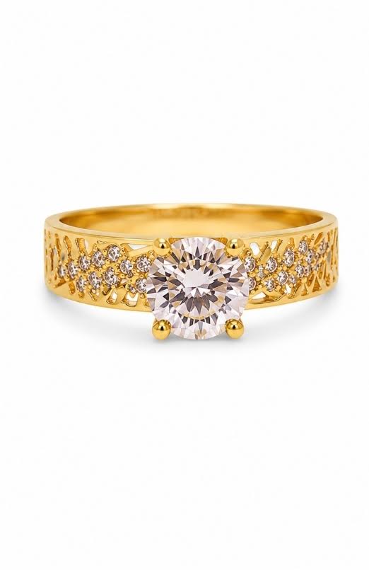 Sortija de Matrimonio 10k cz
