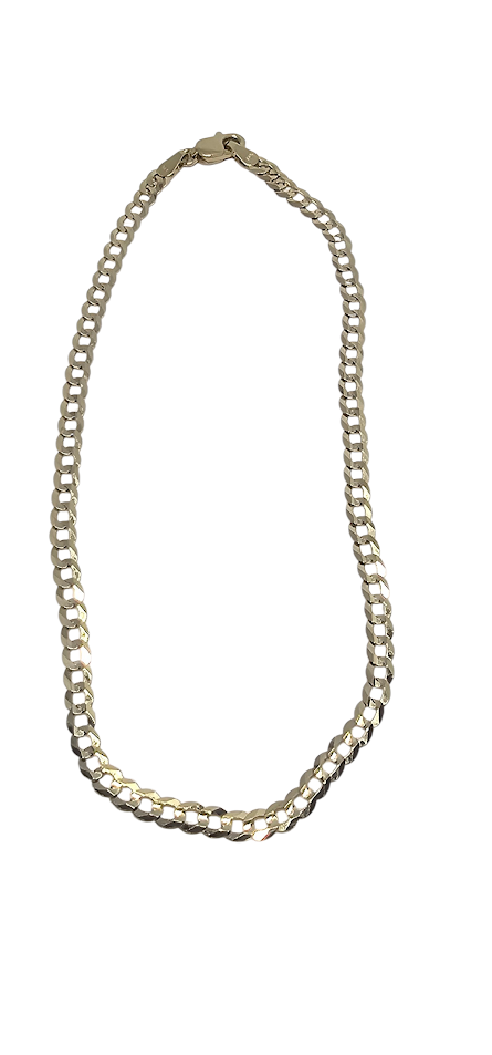 Pulsera de tobillo Cubana 14k