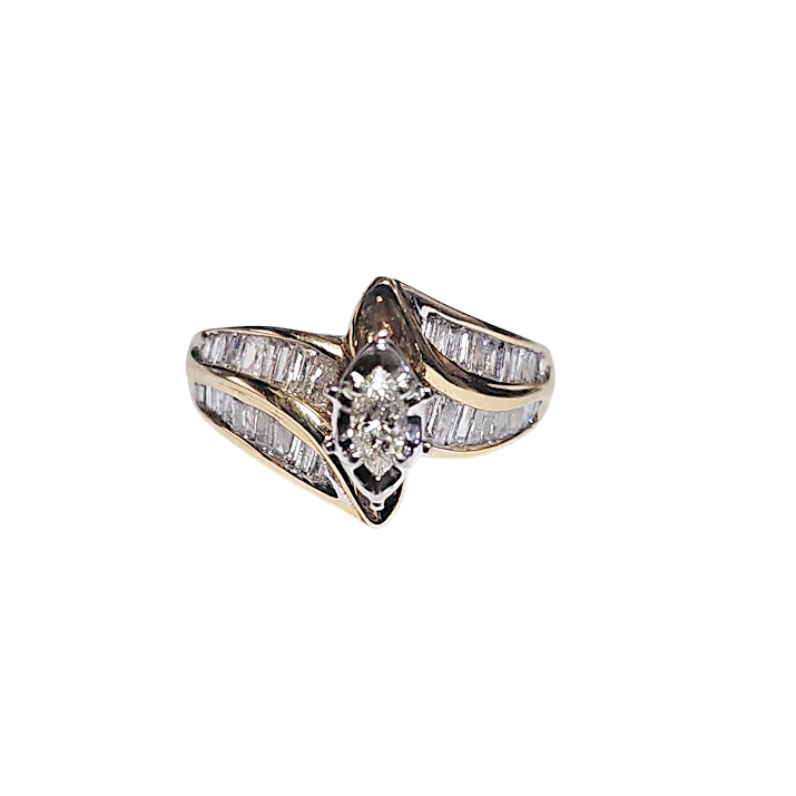 Sortija de matrimonio 14kn Diamantes