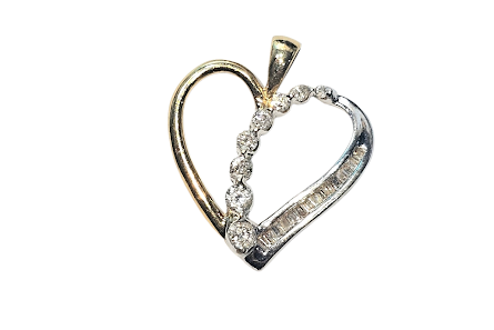 Charm de Corazón diamante 10k