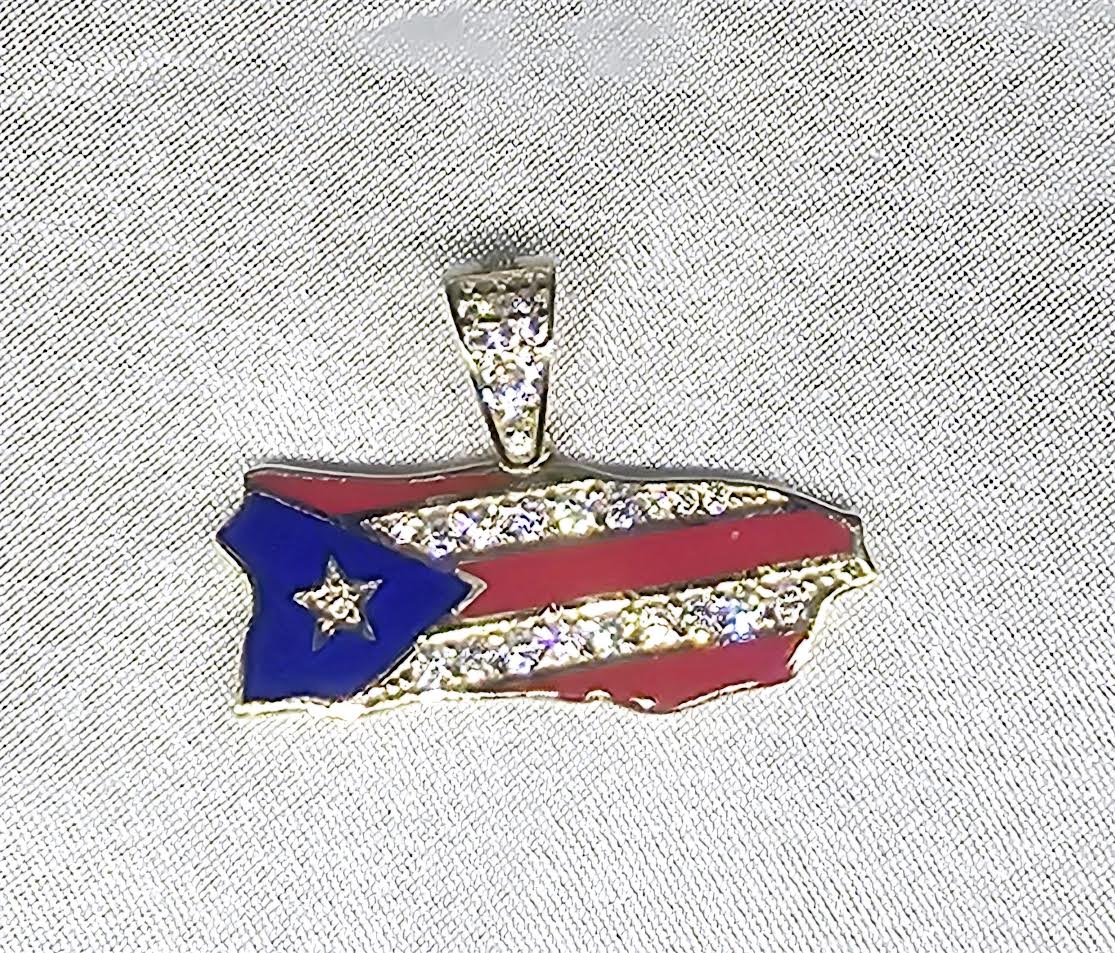 Charm mapa bandera P.R. 10k