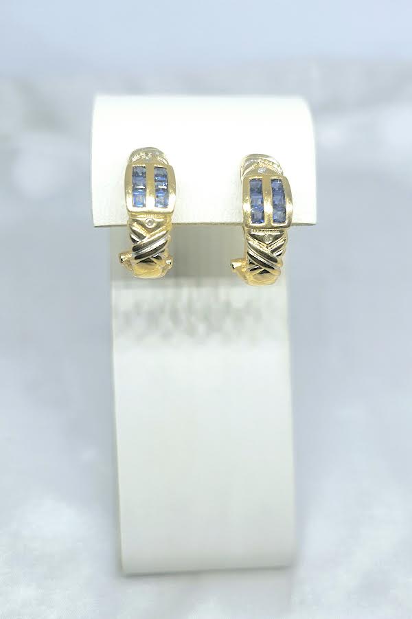 Pantallas Oro 14k Zafiros
