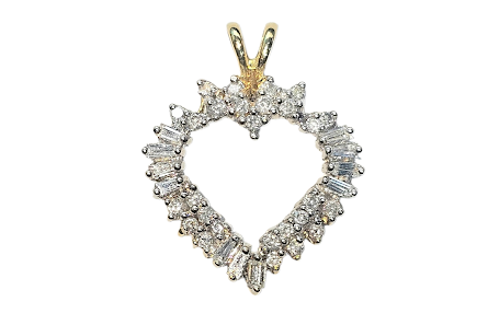 Charm Corazón Diamantes 14k