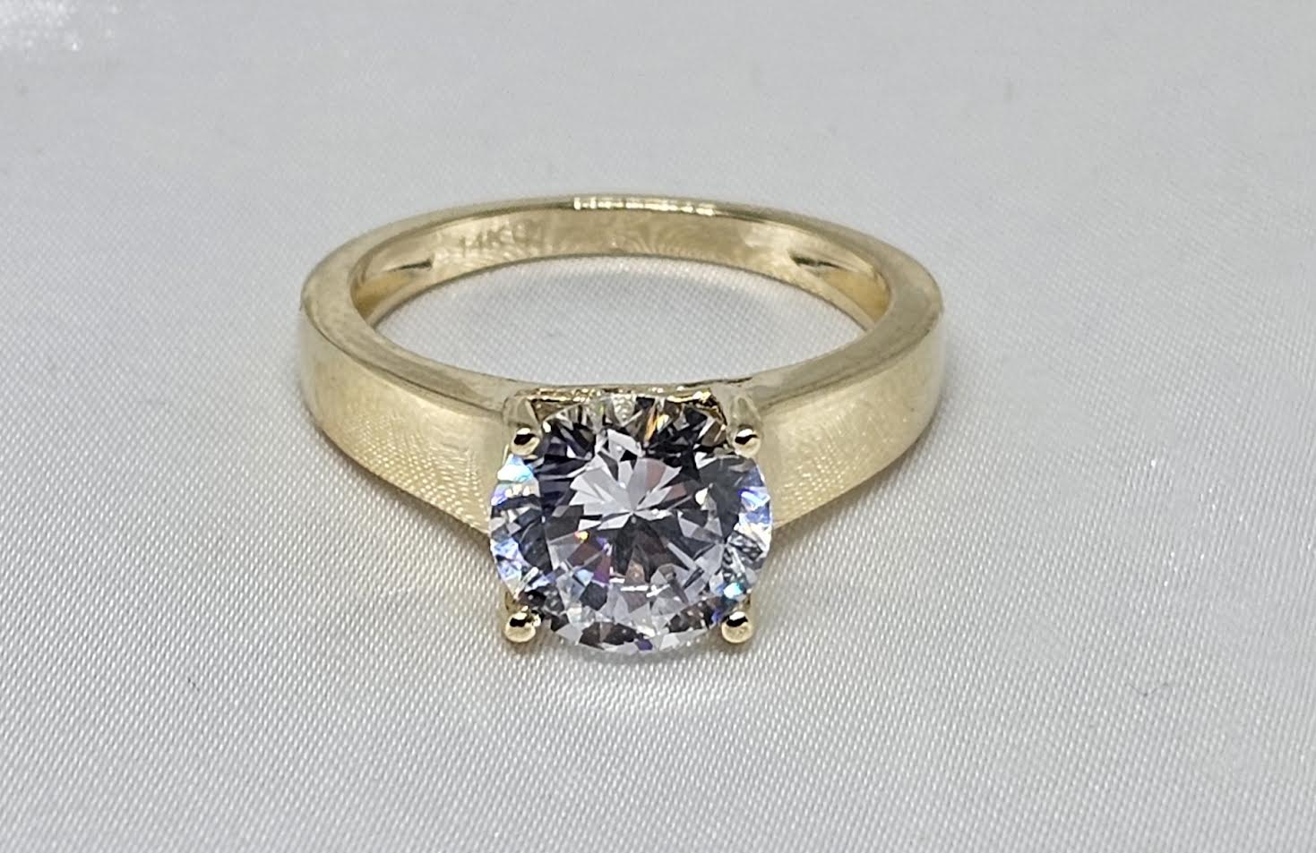 Sortija de Compromiso 14k CZ