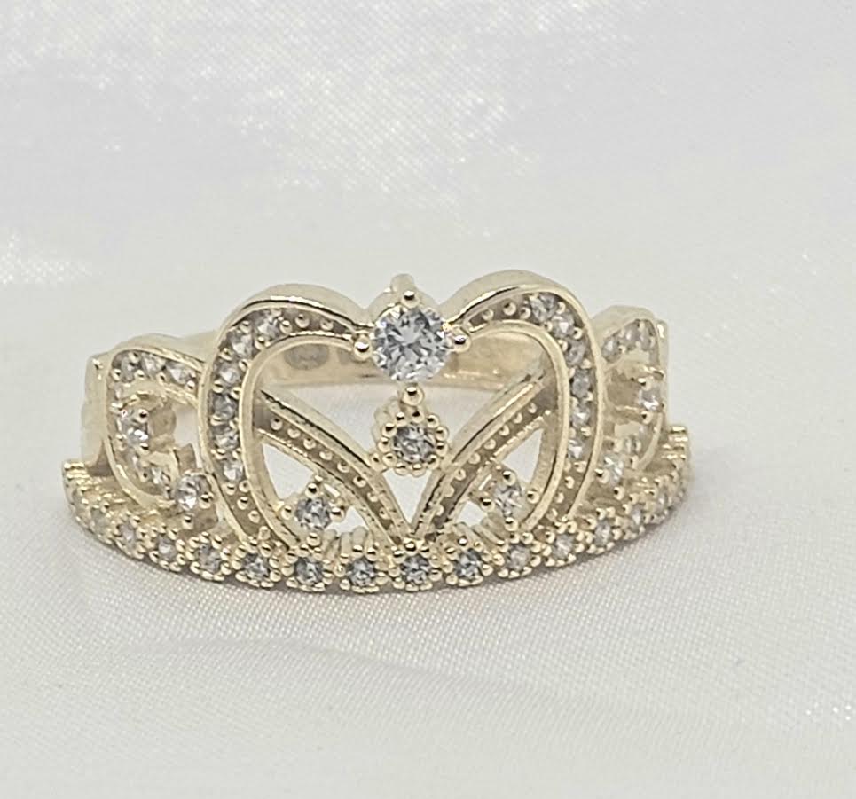 Sortija de Corona 14k CZ