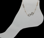 Tobillera de Amor Infinito y Corazón 14k