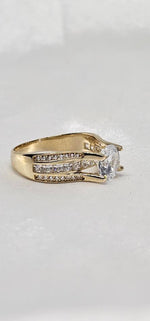 Solitario 14k zircornia