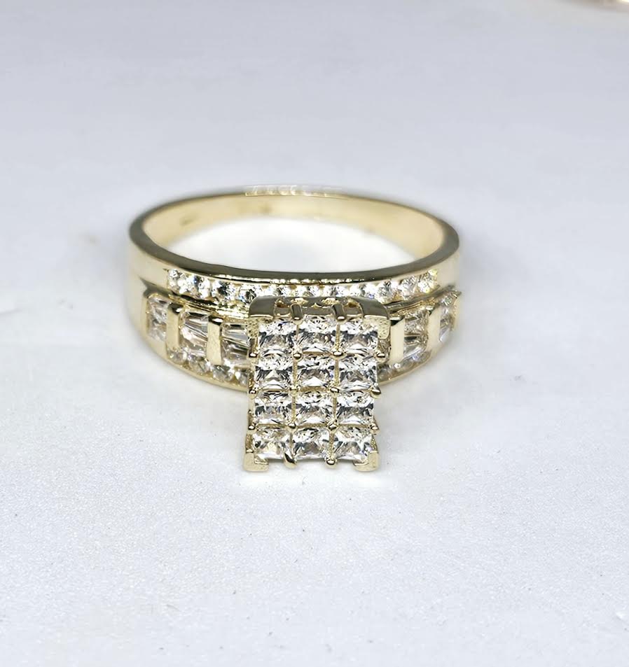Sortija de Matrimonio 14k CZ