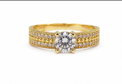 Sortija de Matrimonio 10k Cz