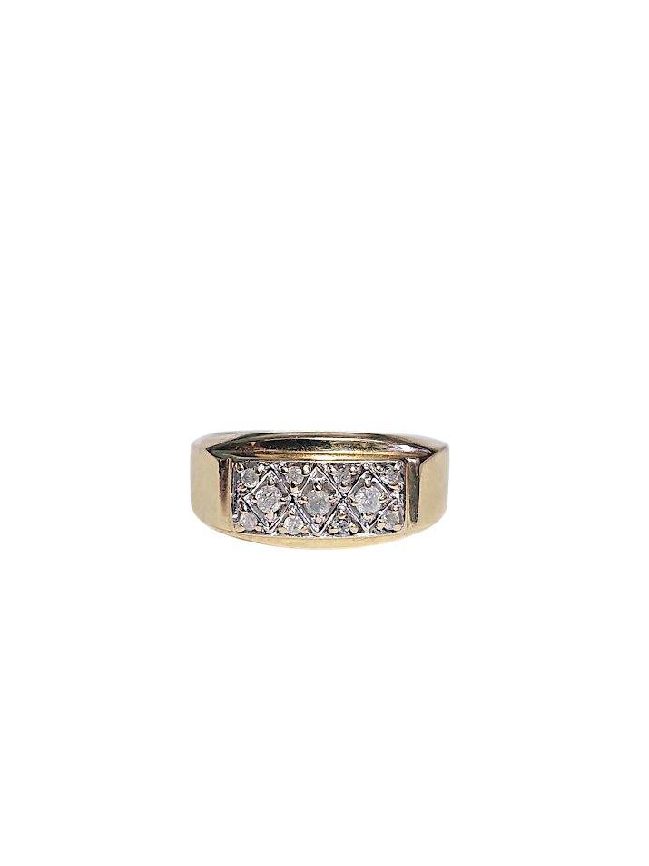 Aro de Caballero Diamantes 14k
