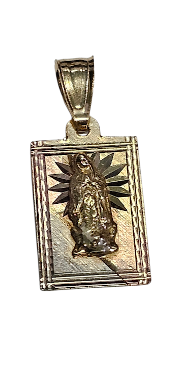 Medalla Virgen Tricolor 14k