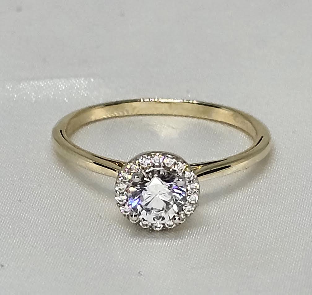 Sortija de Compromiso 14k CZ