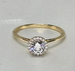 Sortija de Compromiso 14k CZ