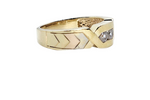 Aro Tricolor  14k Cz