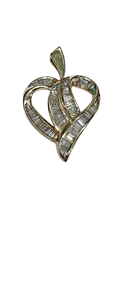 Charm de Corazón Diamantes 10k
