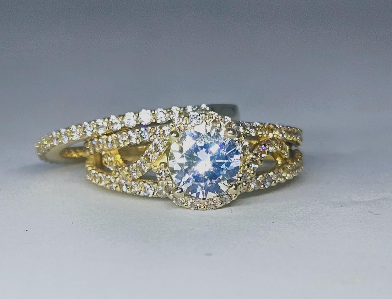 Set de Matrimonio 14K CZ
