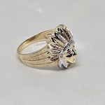 Sortija de Indio 14k tricolor de Caballero