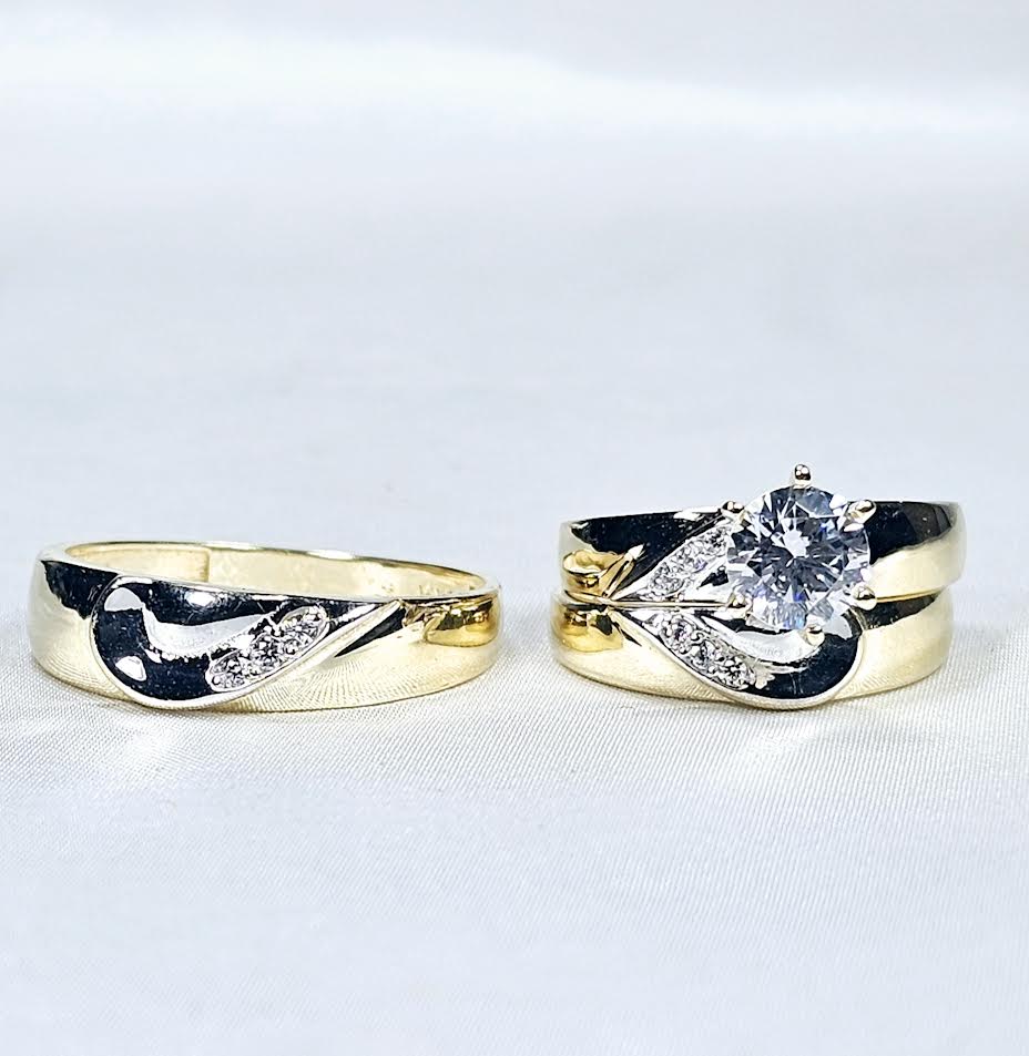 Trio Matrimonio 2 tonos 14k