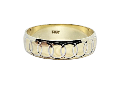 Aro De Caballero 2 tonos 14k