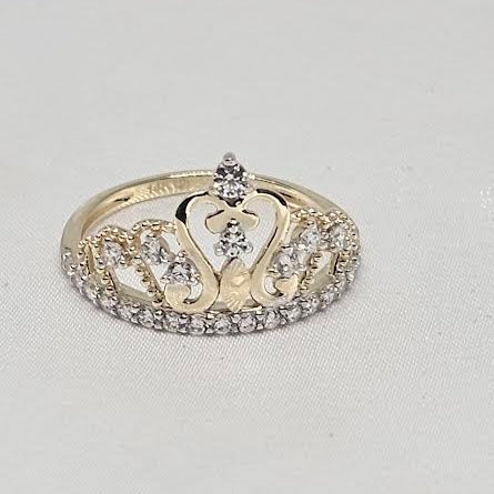 Sortija de Corona 14k CZ