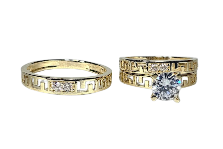 Trio Matrimonio con diseño 14k