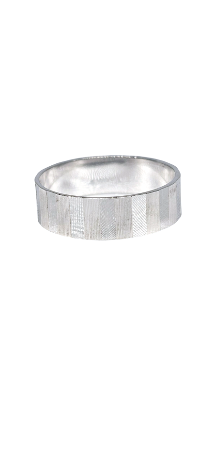 Aro De Caballero Oro Blanco 14k