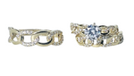 Trio de Matrimonio 14k Cz