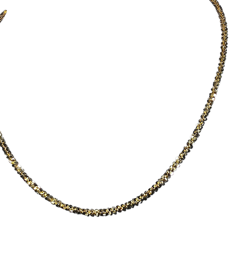 Cadena 2 tonos Fancy 14k