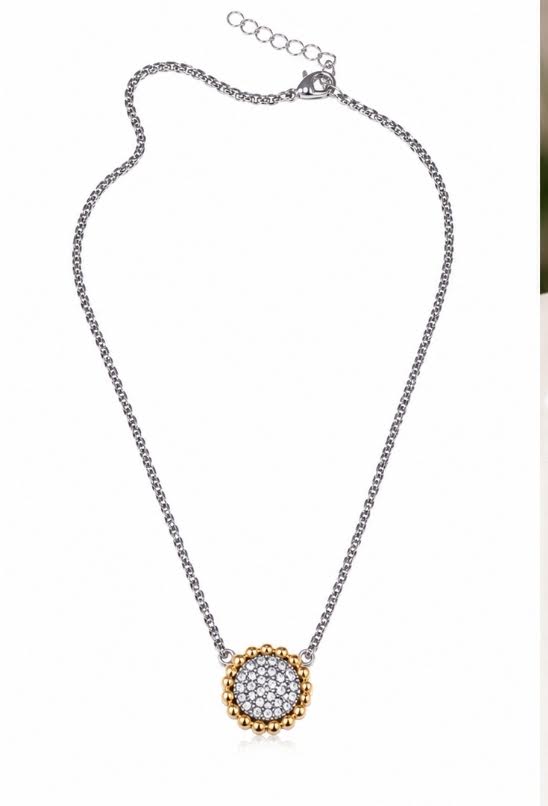 Collar con charm CZ adaptado