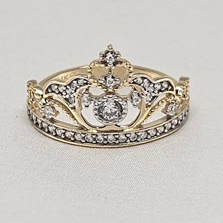 Sortija de Corona 14k CZ