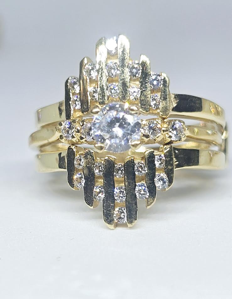 Insert de  Matrimonio 14k CZ