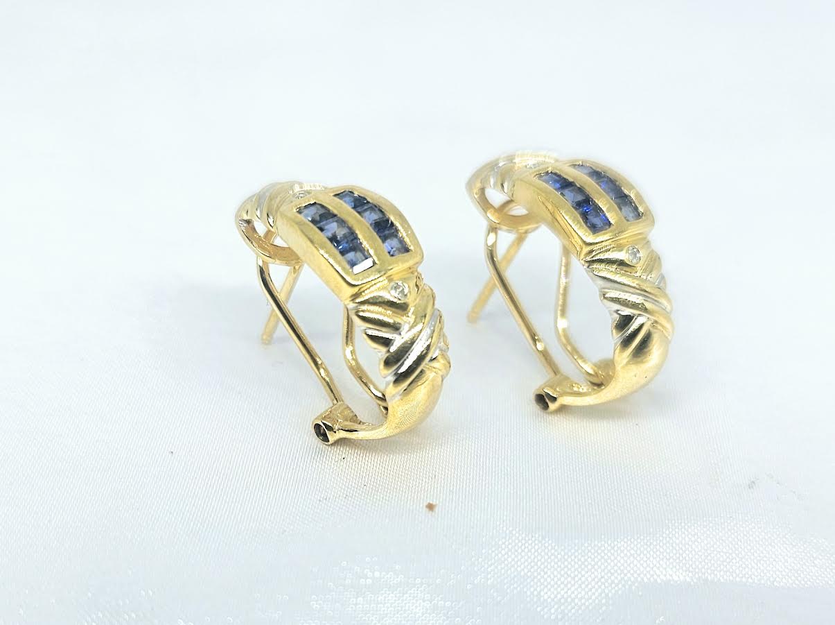 Pantallas Oro 14k Zafiros