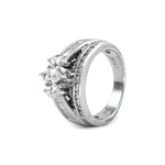 Sortija de Matrimonio de Diamantes 14K