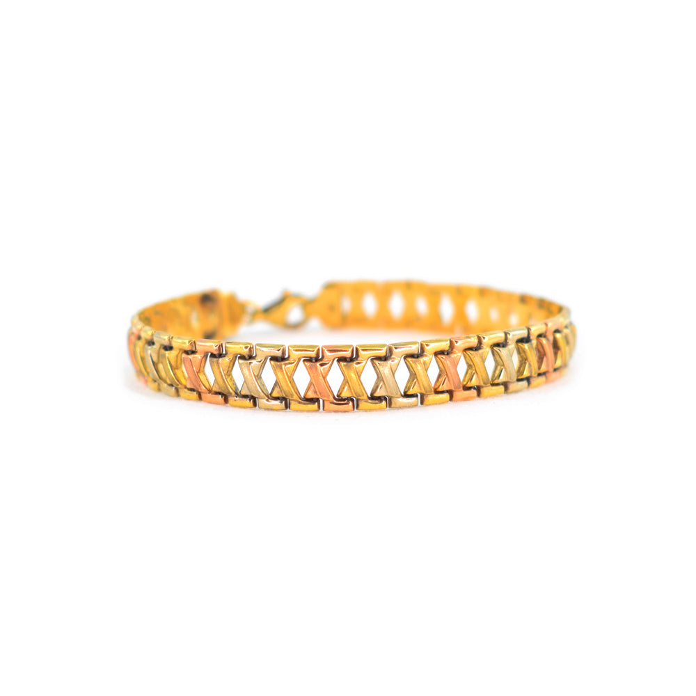 Pulsera 3 tonos 10K