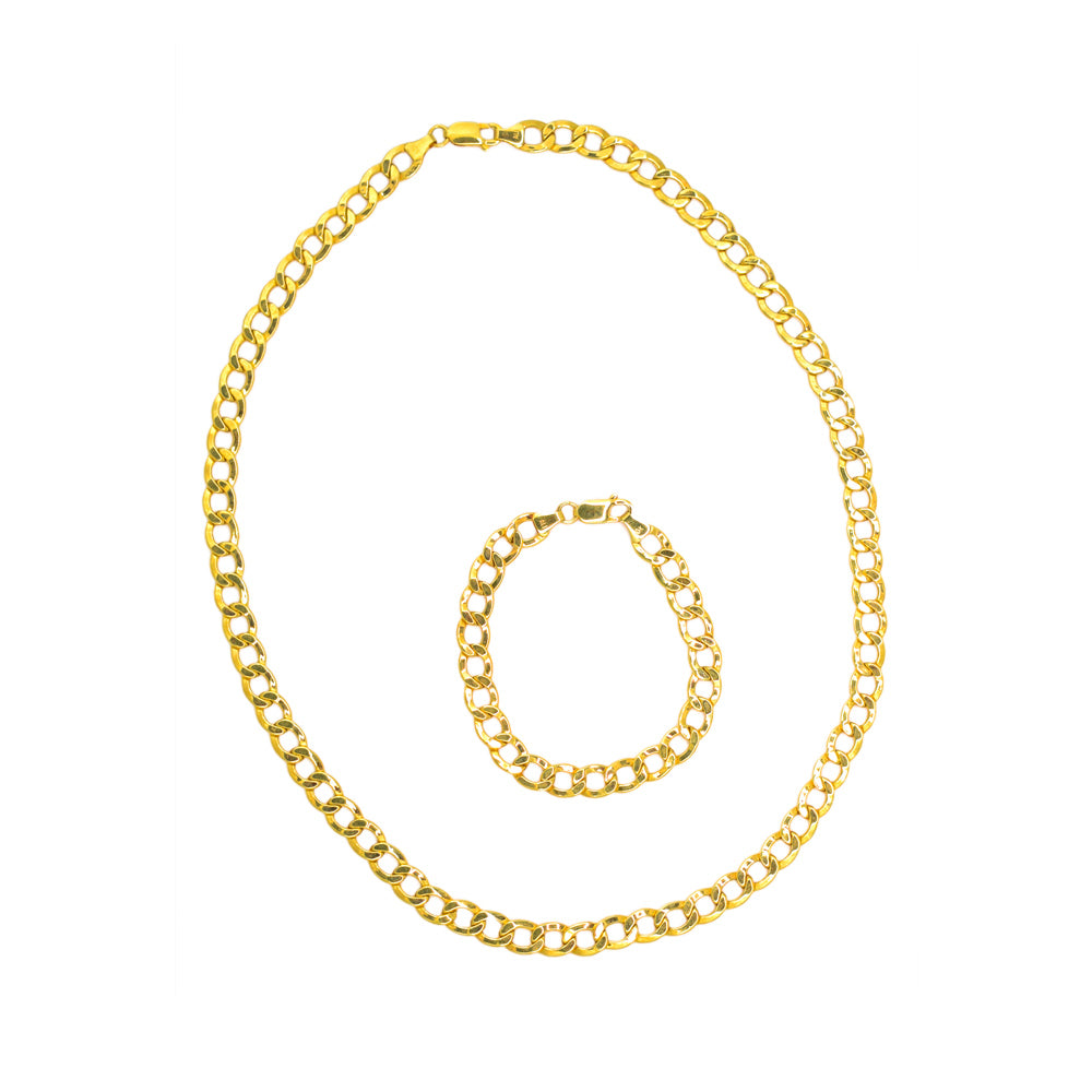 Set de Cadena y Pulsera 10K