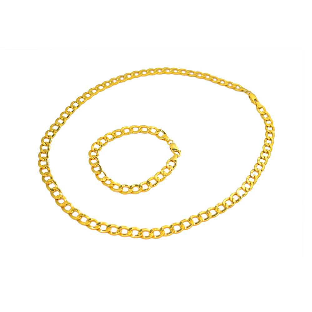 Set de Cadena y Pulsera 10K