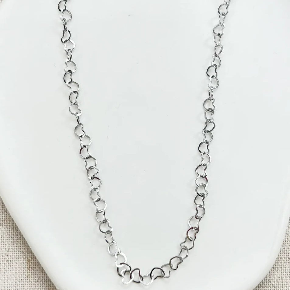 Cadena en eslabones de corazón S/Steel 18"