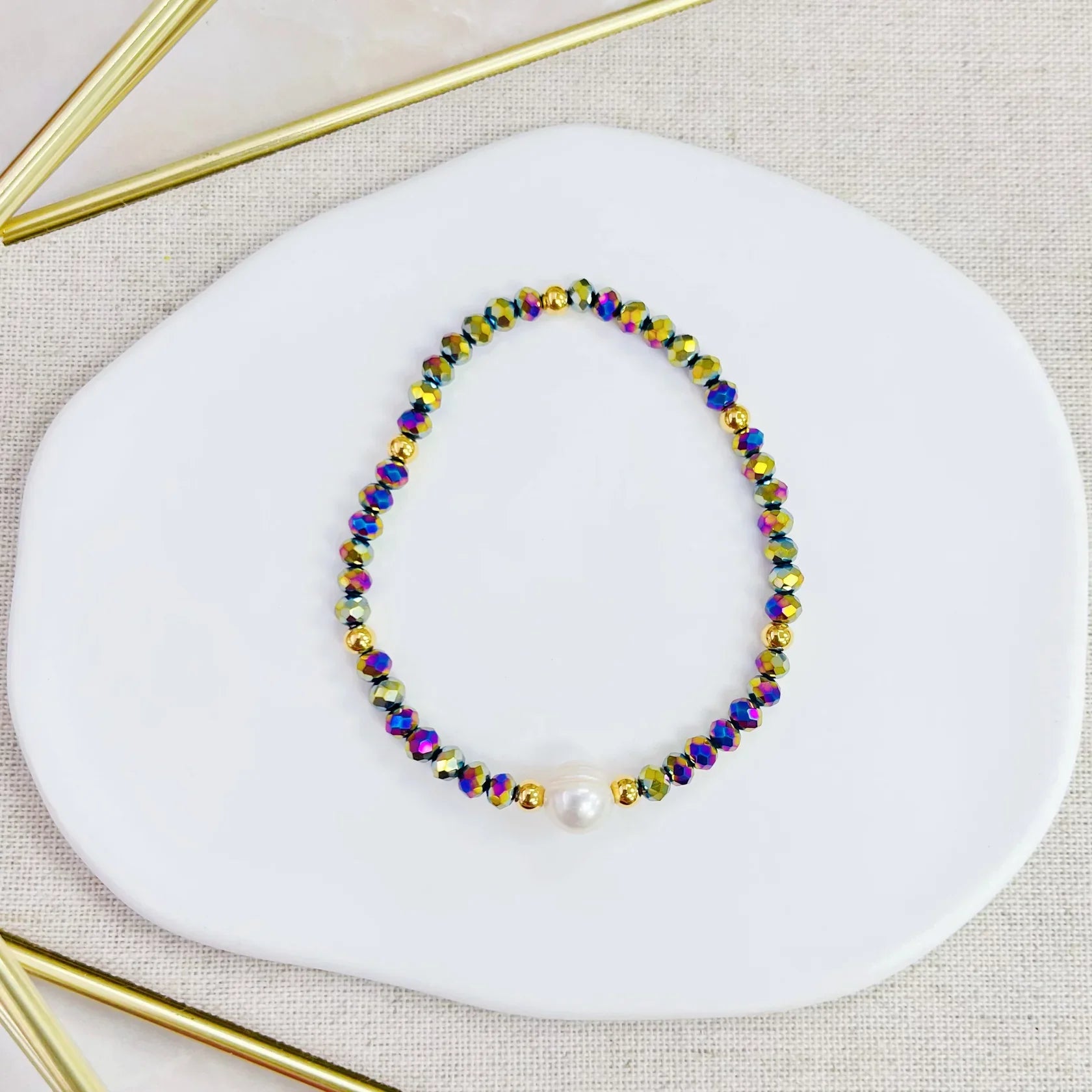 Pulsera piedras colores PEARL CZ BR