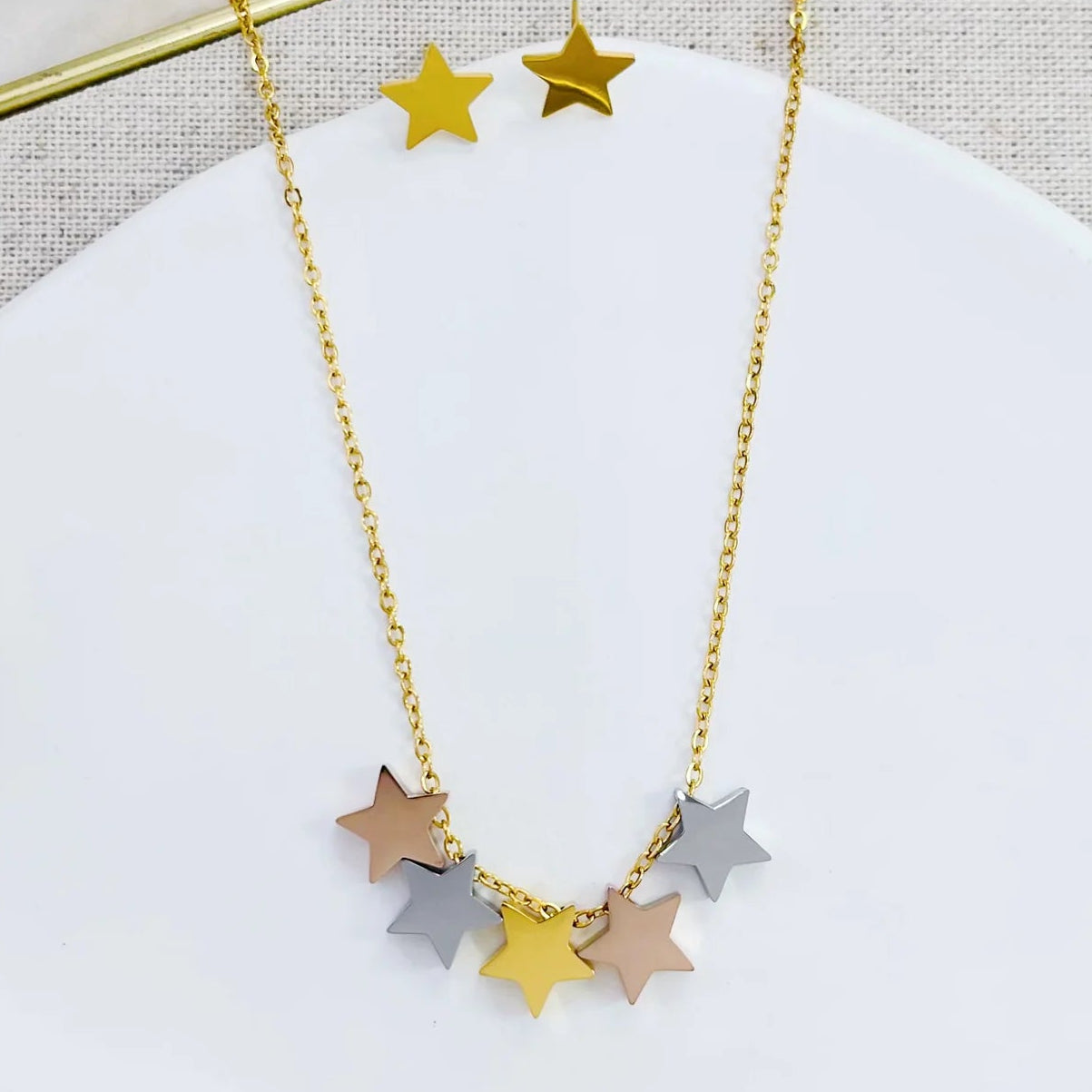 Set De Estrellas tricolor S/Steel