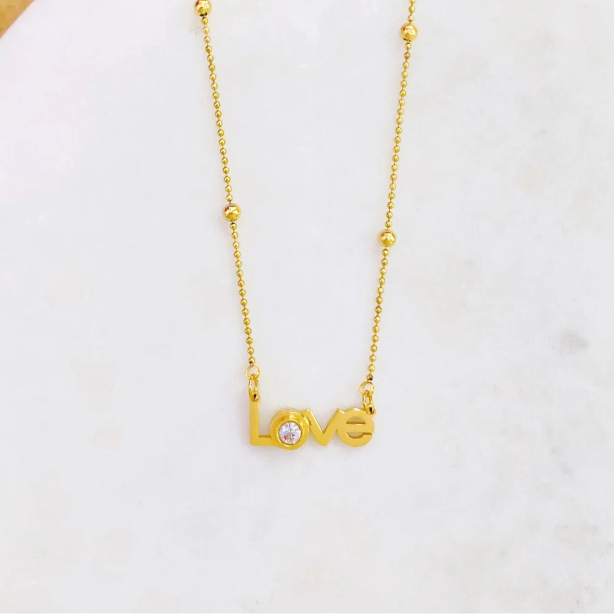 Cadena de Love en S/Steel Dorado