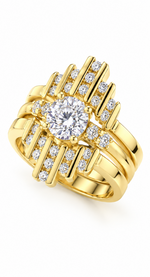 Insert de  Matrimonio 14k CZ