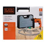 Kit Taladro percutor 1/2" (13mm)  72 piezas Black +Decker  HD650KIT