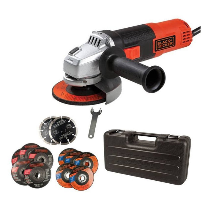Esmeriladora (grinder) 820W  kit 12 accesorios  Black + Decker 820W G720k12