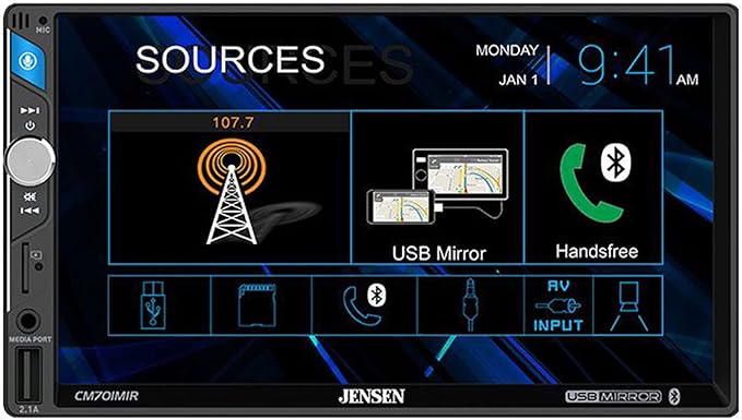 Radio doble din Jensen 7”