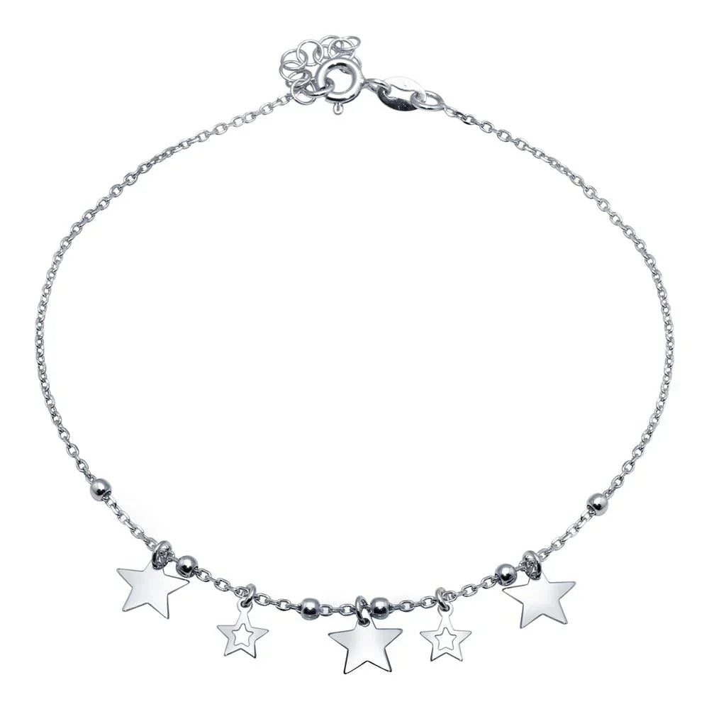 Tobillera estrellas plata 925